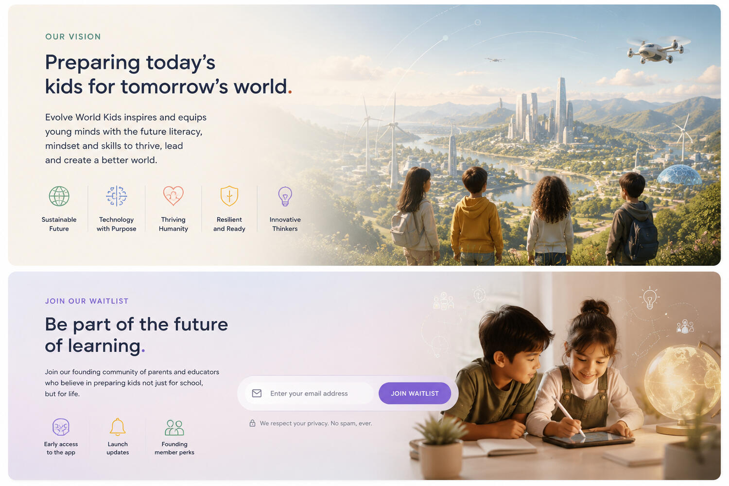 Evolve World Kids Future of Learning Inviting founding community members to be part of the future of learning